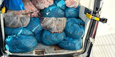 2 TON KAÇAK SAKATAT ELE GEÇİRİLDİ