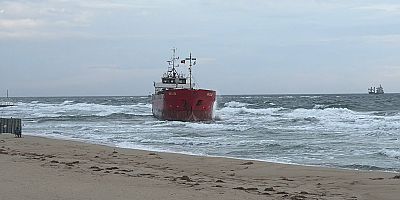 KARAYA OTURAN GEMİ KURTARILDI